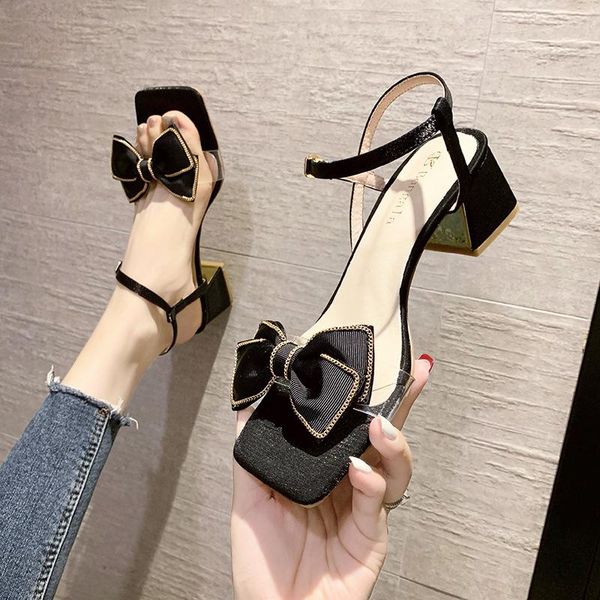 sandals high-heeled small fresh 2021 bow summer style buckle belt fashion thick heel square toe women's shoes heels women, Black
sandals high-heeled small fresh 2021 bow summer style buckle belt fashion thick heel square toe women's shoes heels women, Black