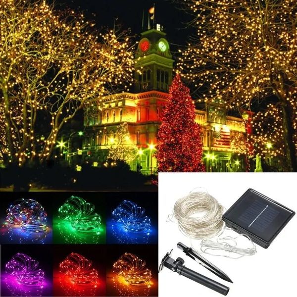 32m solar powered led string sliver wire fairy light christmas lamp waterproof - rgb
32m solar powered led string sliver wire fairy light christmas lamp waterproof - rgb