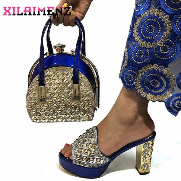royal blue fashionable african slippers and bag set high heels shoes with matching bags for wedding party dress, Black
royal blue fashionable african slippers and bag set high heels shoes with matching bags for wedding party dress, Black
