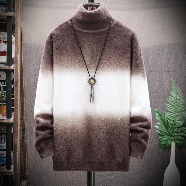 men's sweaters men regular loose sweater high neck pullover casual color matching outside wear c125, White;black
men's sweaters men regular loose sweater high neck pullover casual color matching outside wear c125, White;black