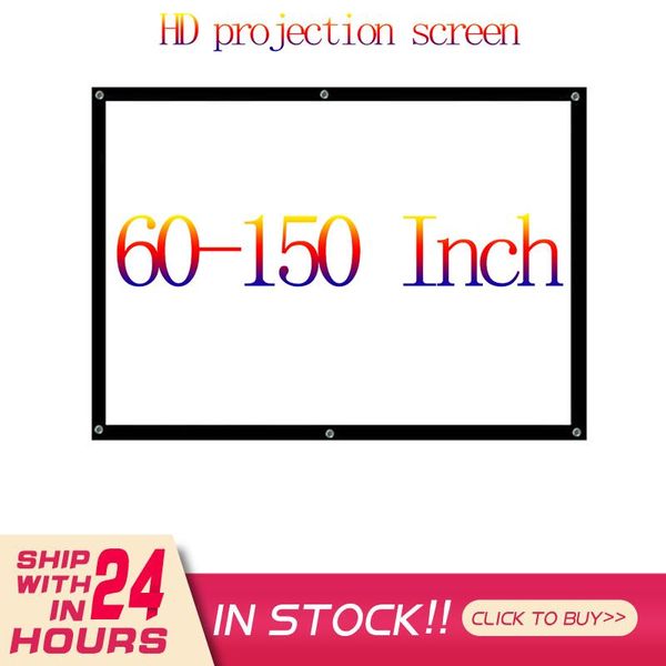 projection screens 60/72/84/100/120 / 150inch 3d hd projector screen 16: 9 anti-fold movies for home outdoor with pack hooks
projection screens 60/72/84/100/120 / 150inch 3d hd projector screen 16: 9 anti-fold movies for home outdoor with pack hooks