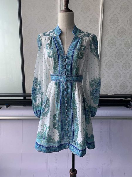 vintage linen dot prints v-neck puff sleeve slim dresses women blue printed holiday dress for 210615, Black;gray
vintage linen dot prints v-neck puff sleeve slim dresses women blue printed holiday dress for 210615, Black;gray