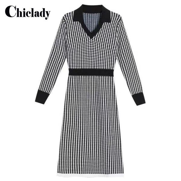 casual dresses chiclady vintage plaid women long sleeve slim elegant dress female autumn winter v neck office vestidos, Black;gray
casual dresses chiclady vintage plaid women long sleeve slim elegant dress female autumn winter v neck office vestidos, Black;gray