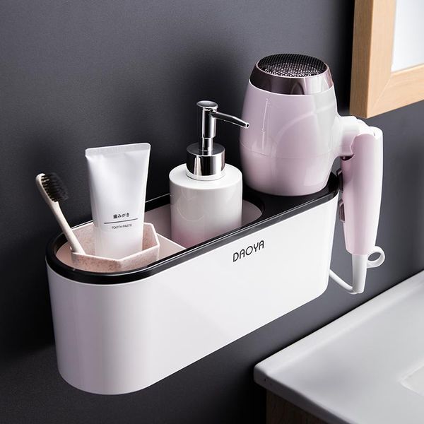 bathroom storage & organization hair dryer holder white shelf wall organizer self-adhesive 3 holes big creative
bathroom storage & organization hair dryer holder white shelf wall organizer self-adhesive 3 holes big creative