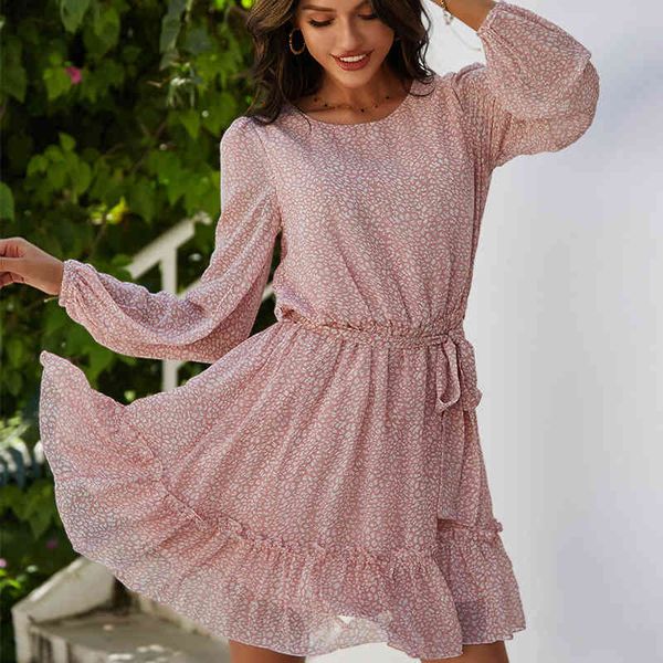 women leopard print ruffles summer short dress spring elegant long sleeve sashes female chiffon bohemian a-line dress 210416, Black;gray
women leopard print ruffles summer short dress spring elegant long sleeve sashes female chiffon bohemian a-line dress 210416, Black;gray