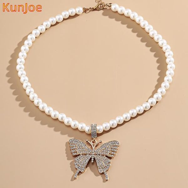 kunjoe elegant white imitation pearl short necklace women fashion iced out crystal butterfly pendant bohemia jewelry necklaces, Silver
kunjoe elegant white imitation pearl short necklace women fashion iced out crystal butterfly pendant bohemia jewelry necklaces, Silver