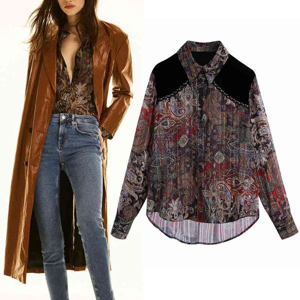 contrast printed velvet women blouses semi sheer collar button up shirt woman long sleeve bohemian ladies autumn 210430, White
contrast printed velvet women blouses semi sheer collar button up shirt woman long sleeve bohemian ladies autumn 210430, White