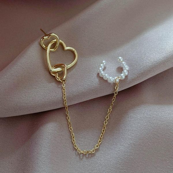 stud earrings for women 2021 fashion jewelry earings exquisite love pearl ear bone clip integrated, Golden;silver
stud earrings for women 2021 fashion jewelry earings exquisite love pearl ear bone clip integrated, Golden;silver