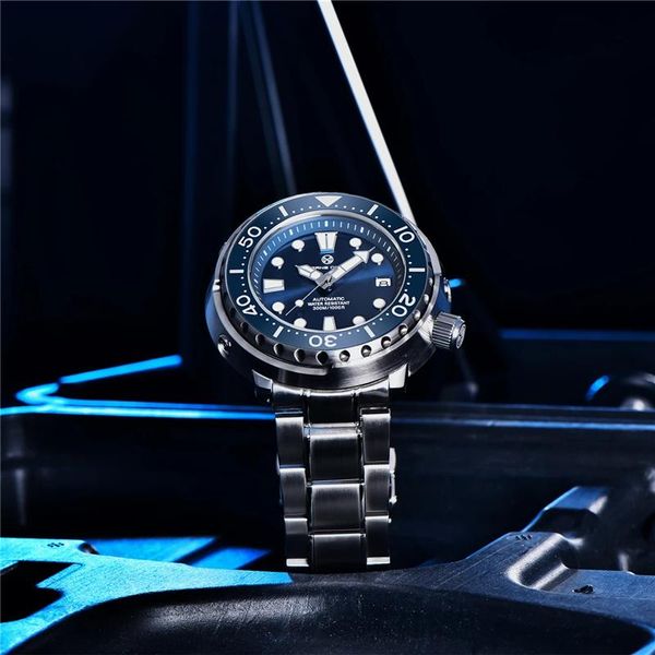 wristwatches pagrne design 300m diver's mechanical watch brand sapphire glass ceramic bezel nh35 men automatic watches relogio masculin, Slivery;brown
wristwatches pagrne design 300m diver's mechanical watch brand sapphire glass ceramic bezel nh35 men automatic watches relogio masculin, Slivery;brown