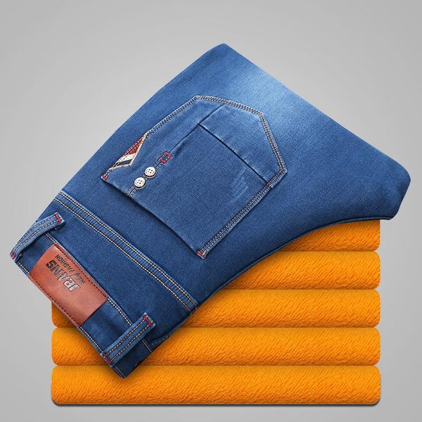 men's jeans 2021 autumn winter fleece thicken casual slim black/white/blue street tight denim trousers
men's jeans 2021 autumn winter fleece thicken casual slim black/white/blue street tight denim trousers