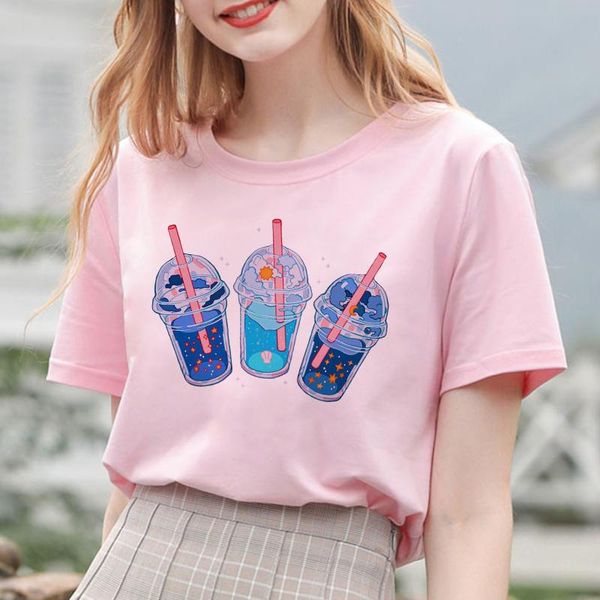 women's t-shirt fashion summer cocktail drink print harajuku round neck short sleeve pink casual sports korean vogue t shirt, White
women's t-shirt fashion summer cocktail drink print harajuku round neck short sleeve pink casual sports korean vogue t shirt, White