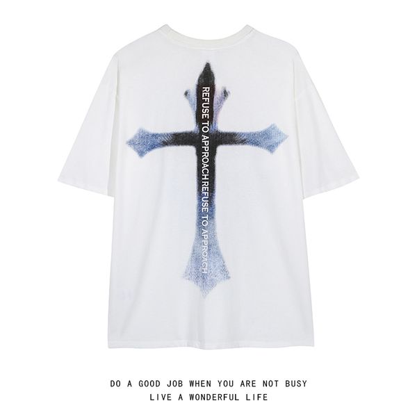 brand guochaogao street dark wind funeral cross letter printing xiaozhongchao brand loose short t-shirt lovers half, White;black
brand guochaogao street dark wind funeral cross letter printing xiaozhongchao brand loose short t-shirt lovers half, White;black