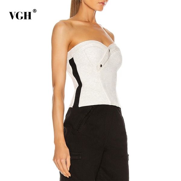 slim tank for women strapless sleeveless patchwork hit color summer short female fashion stylish 210531, White
slim tank for women strapless sleeveless patchwork hit color summer short female fashion stylish 210531, White
