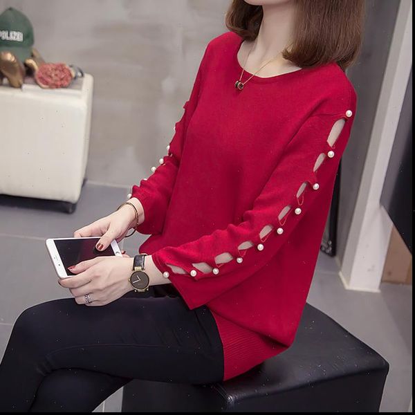 plus size women sweater hollow out bead knit sweaters woman autumn loose three quarter sleeve female pullovers chic jumpers oversize, White;black
plus size women sweater hollow out bead knit sweaters woman autumn loose three quarter sleeve female pullovers chic jumpers oversize, White;black