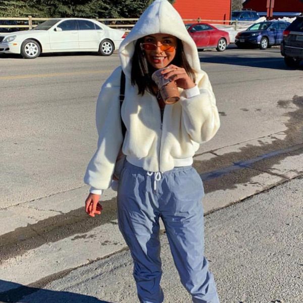 women's jackets winter white loose cropped hooded jacket coat casual cozy warm velvet zipper pullover fashion female outwear plus size, Black;brown
women's jackets winter white loose cropped hooded jacket coat casual cozy warm velvet zipper pullover fashion female outwear plus size, Black;brown