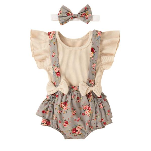 clothing sets 3pcs summer infant baby girl clothes set sleeve ruffles ribbed solid +floral bow suspender shorts born suit, White
clothing sets 3pcs summer infant baby girl clothes set sleeve ruffles ribbed solid +floral bow suspender shorts born suit, White