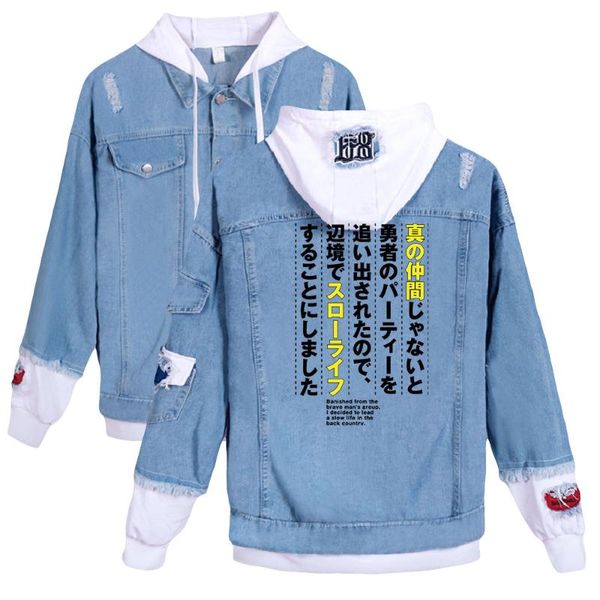 men's jackets frdun 2021 anime denim jacket banished from the heroes' party 2d print casual men women clothes, Black;brown
men's jackets frdun 2021 anime denim jacket banished from the heroes' party 2d print casual men women clothes, Black;brown