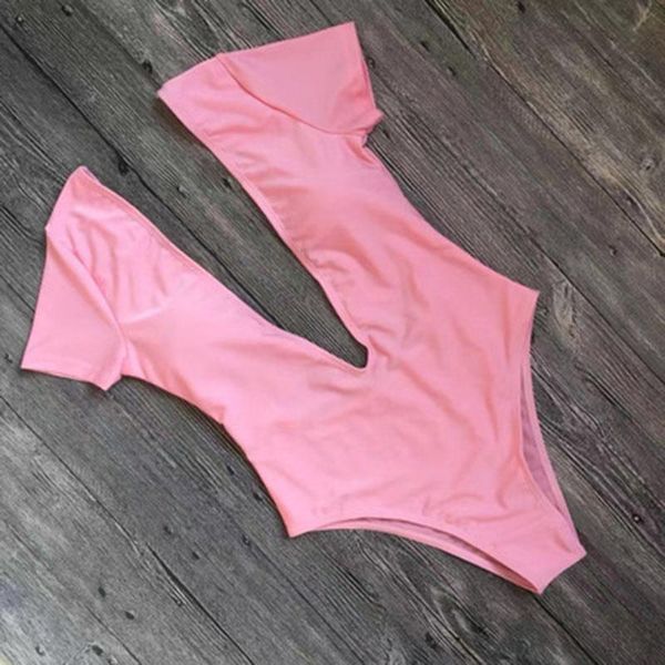 one-piece suits summer women's deep v open back short sleeve one piece swimsuit beach resort solid tight multicolor bikini
one-piece suits summer women's deep v open back short sleeve one piece swimsuit beach resort solid tight multicolor bikini