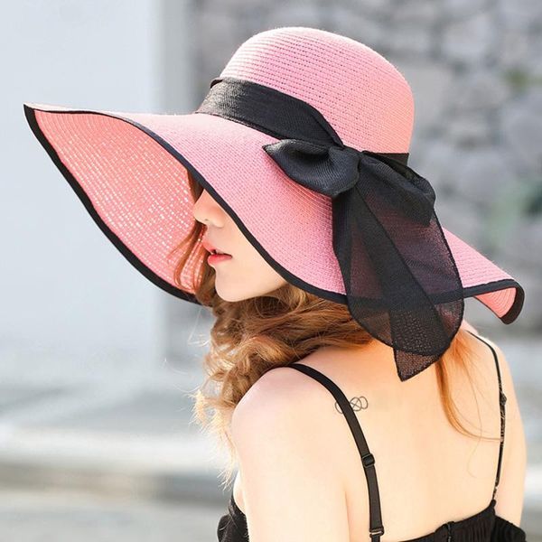 wide brim hats women summer super large sun hat bowknot folding straw casual outdoor beach protection female travel cap, Blue;gray
wide brim hats women summer super large sun hat bowknot folding straw casual outdoor beach protection female travel cap, Blue;gray