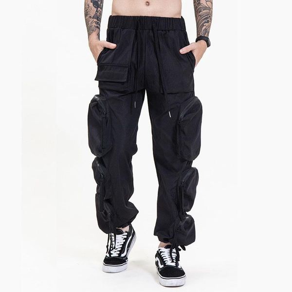 men's pants multi-pocket cargo pant men streetwear hiphop casual harem trousers male vibe fashion joggers sweatpants dance clothing, Black
men's pants multi-pocket cargo pant men streetwear hiphop casual harem trousers male vibe fashion joggers sweatpants dance clothing, Black