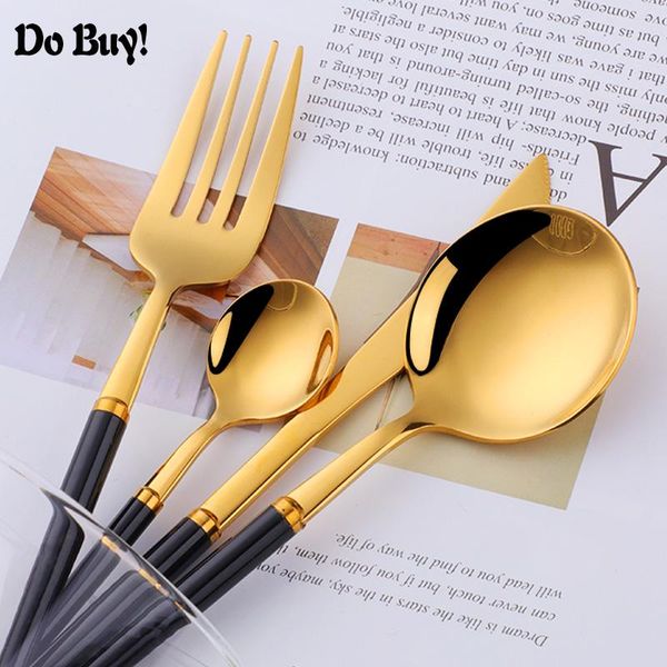 dinnerware sets 4 pcs black golden cutlery set tableware restaurant steak knife fork coffee spoon teaspoon kitchen
dinnerware sets 4 pcs black golden cutlery set tableware restaurant steak knife fork coffee spoon teaspoon kitchen