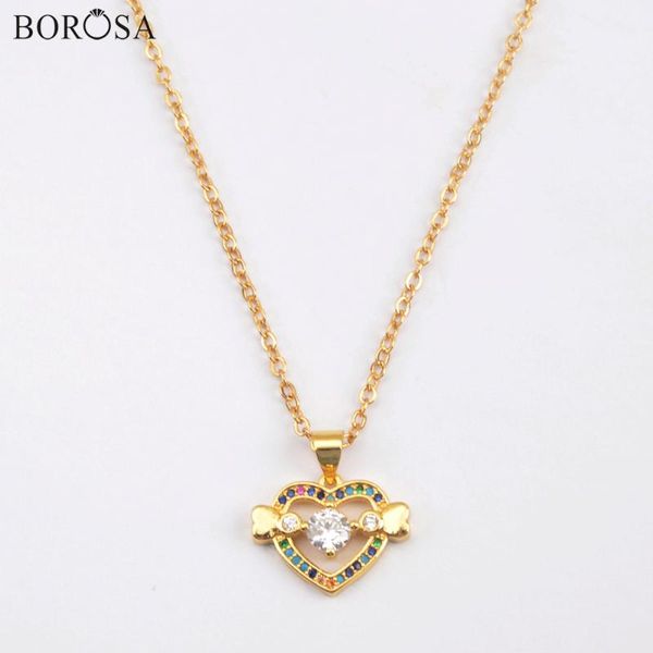 pendant necklaces borosa cz micro paved necklace for women fashion gold color crystal heart charms jewelry gifts wx1596, Silver
pendant necklaces borosa cz micro paved necklace for women fashion gold color crystal heart charms jewelry gifts wx1596, Silver