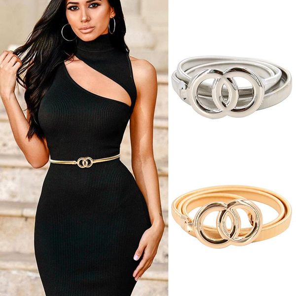 belts double ring belt gold silver stretch elastic waist for women metal plate female lady dress waistband ceinture femme, Black;brown
belts double ring belt gold silver stretch elastic waist for women metal plate female lady dress waistband ceinture femme, Black;brown