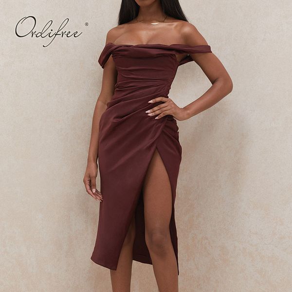 summer womem burgundy satin spaghetti strap draped slit silk party midi dress 210415, Black;gray
summer womem burgundy satin spaghetti strap draped slit silk party midi dress 210415, Black;gray