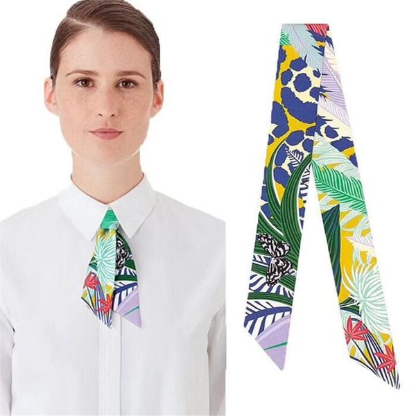design tied hair scarf twill butterfly print women's small silk handbag ribbon fashion ladies bandana c43 scarves, Blue;gray
design tied hair scarf twill butterfly print women's small silk handbag ribbon fashion ladies bandana c43 scarves, Blue;gray