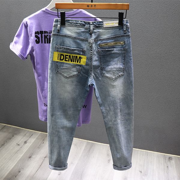 jeans korean style fashion men retro light blue elastic cotton slim fit ripped jeans streetwear printed designer hip hop pants
jeans korean style fashion men retro light blue elastic cotton slim fit ripped jeans streetwear printed designer hip hop pants