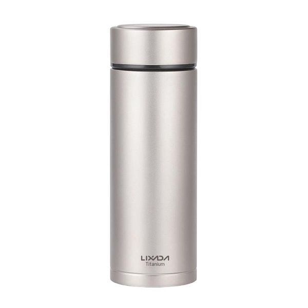 lixada 380ml double wall vacuum insulated titanium water bottle flask outdoor sports leak proof with tea infuser
lixada 380ml double wall vacuum insulated titanium water bottle flask outdoor sports leak proof with tea infuser