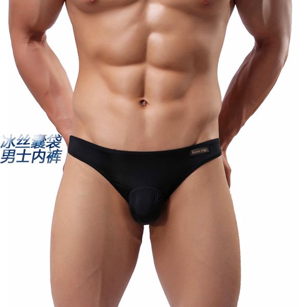 men's underwear men's low waist briefs ice nang bag three dimensional thin silk smooth fun b303, Black;white
men's underwear men's low waist briefs ice nang bag three dimensional thin silk smooth fun b303, Black;white