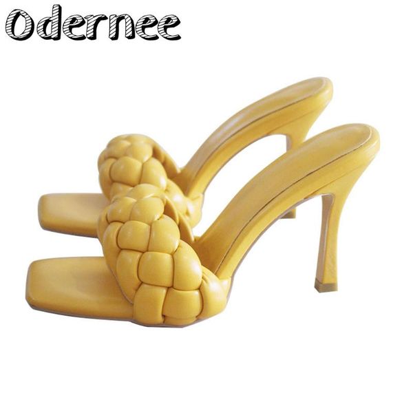 slippers odernee oven high heel women slides square toe sandals plus size eu 35-42, Black
slippers odernee oven high heel women slides square toe sandals plus size eu 35-42, Black