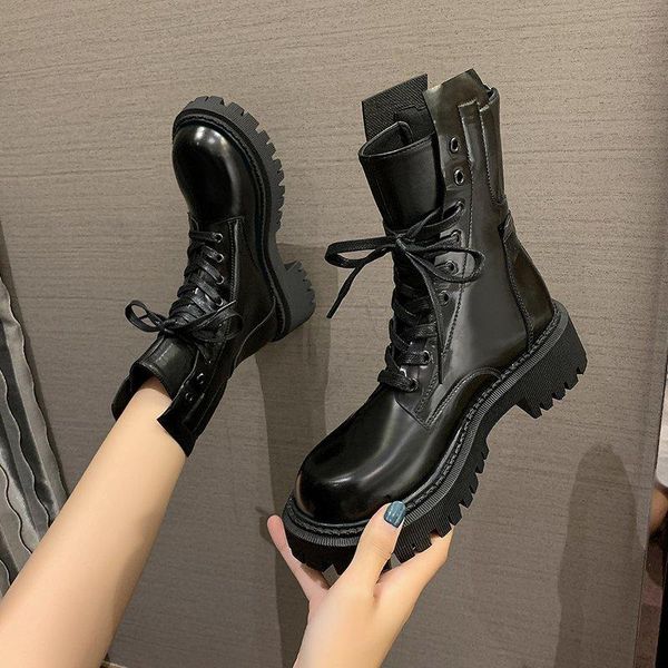 boots female autumn winter british style black ankle woman women pu leather platform lace up motocycle
boots female autumn winter british style black ankle woman women pu leather platform lace up motocycle
