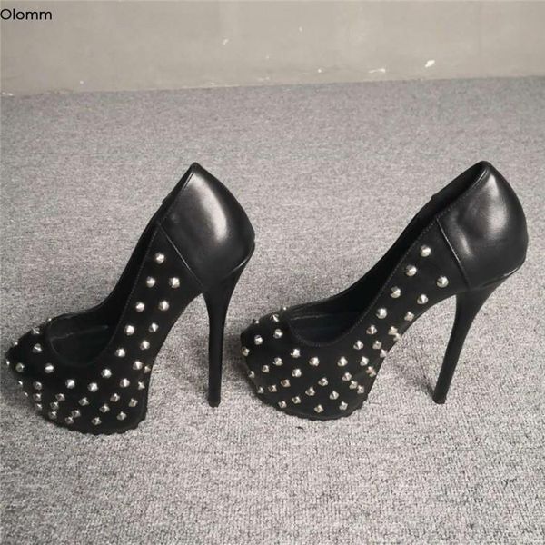 olomm fashion women platform pumps rivets stiletto high heels round toe black club shoes plus us size 5-15 dress
olomm fashion women platform pumps rivets stiletto high heels round toe black club shoes plus us size 5-15 dress
