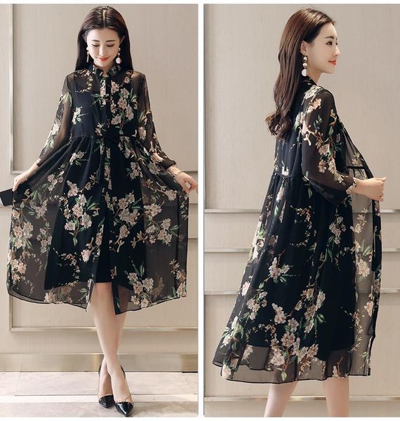 casual dresses office vintage floral print dress 2021 two piece for women elegant workwear oversized summer chiffon hj314, Black;gray
casual dresses office vintage floral print dress 2021 two piece for women elegant workwear oversized summer chiffon hj314, Black;gray