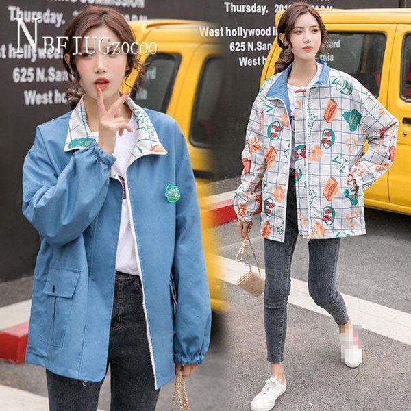 spring autumn korean double sided can wear women coat fashion lapel female jacket women's jackets, Black;brown
spring autumn korean double sided can wear women coat fashion lapel female jacket women's jackets, Black;brown