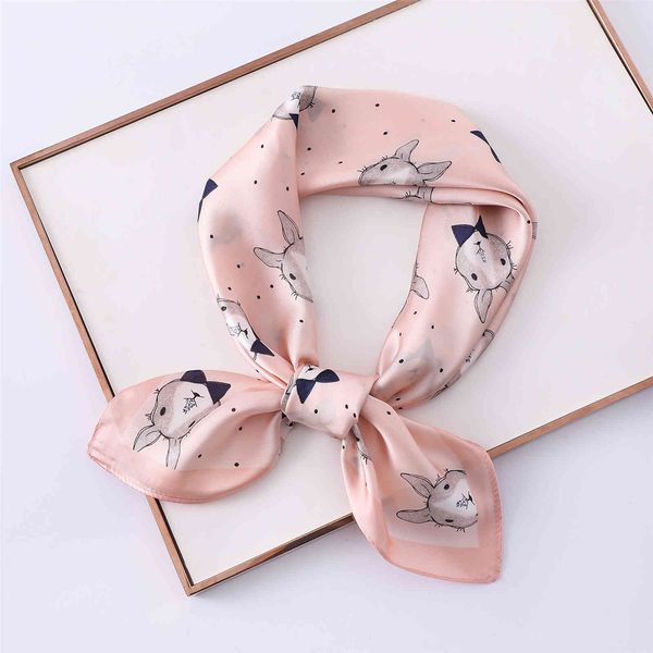 small square simple leisure student professional white collar neck simulation silk scarf female rabbit print, Blue;gray
small square simple leisure student professional white collar neck simulation silk scarf female rabbit print, Blue;gray