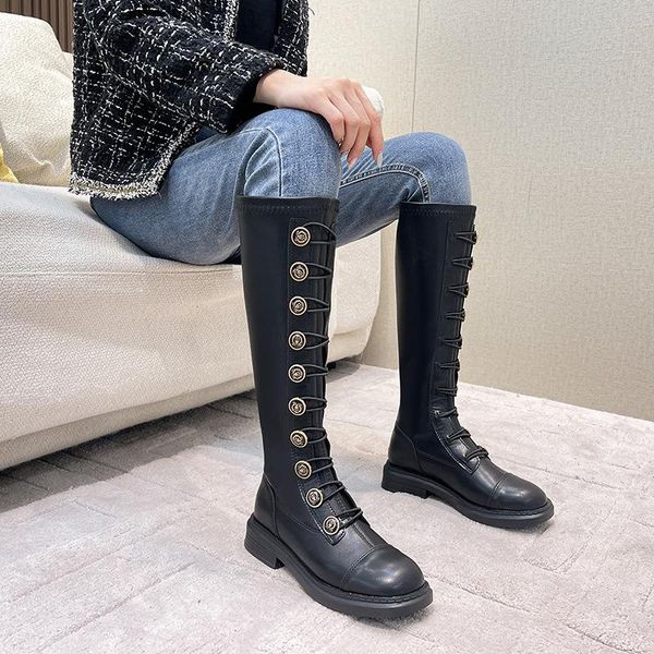 boots knee high women british soft leather shoes autumn winter long boot low heels metal buckle motorcycle, Black
boots knee high women british soft leather shoes autumn winter long boot low heels metal buckle motorcycle, Black