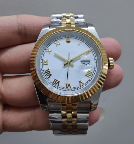 luxury mens watches 41mm crescent 18k gold bezel women watch 26mm mechanical movement gift watch for men, Slivery;brown
luxury mens watches 41mm crescent 18k gold bezel women watch 26mm mechanical movement gift watch for men, Slivery;brown