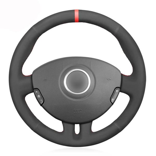 steering wheel covers black suede red marker hand-stitched car cover for clio 3 2005-2013
steering wheel covers black suede red marker hand-stitched car cover for clio 3 2005-2013
