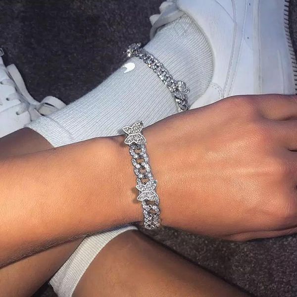 link, chain fashion butterfly cuban bracelet shiny crystal gold silver color hand for women luxury rhinestone party jewelry gift, Black
link, chain fashion butterfly cuban bracelet shiny crystal gold silver color hand for women luxury rhinestone party jewelry gift, Black