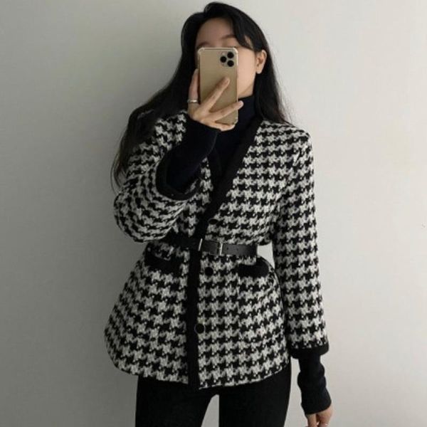 women's jackets vintage elegant chic bird lattice autumn winter single breasted long sleeve coat korean fashion v neck jacket women, Black;brown
women's jackets vintage elegant chic bird lattice autumn winter single breasted long sleeve coat korean fashion v neck jacket women, Black;brown