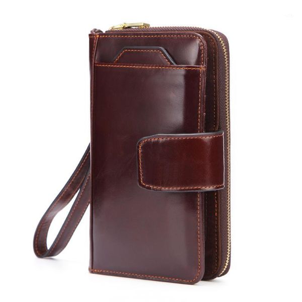 wallets fashion business men's long natural real leather male cow genuine phone bag cash purses clutch1, Red;black
wallets fashion business men's long natural real leather male cow genuine phone bag cash purses clutch1, Red;black