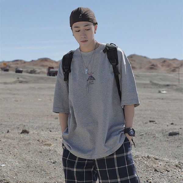 men's t-shirts summer simple volcano print short sleeve t-shirt fashion round neck half versatile student goth clothes, White;black
men's t-shirts summer simple volcano print short sleeve t-shirt fashion round neck half versatile student goth clothes, White;black