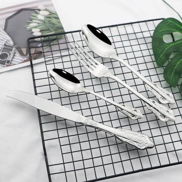 flatware sets classic silver dinner mirror dinnerware set vintage western cutlery 18/10 stainless steel knife fork
flatware sets classic silver dinner mirror dinnerware set vintage western cutlery 18/10 stainless steel knife fork