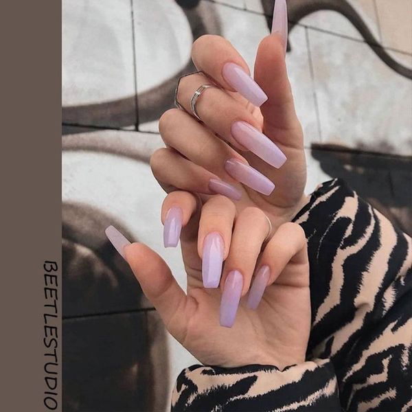 false nails 24pcs naked purple gradient detachable ballerina wearable artificial fake full cover long coffin nail tips, Red;gold
false nails 24pcs naked purple gradient detachable ballerina wearable artificial fake full cover long coffin nail tips, Red;gold