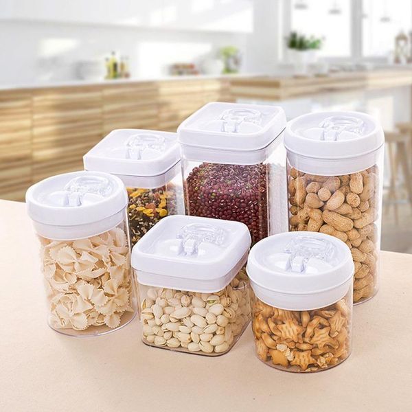 storage bottles & jars kitchen supplies transparent sealing food with buckle household plastic sealed jar grain sugar nuts bin
storage bottles & jars kitchen supplies transparent sealing food with buckle household plastic sealed jar grain sugar nuts bin