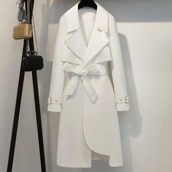 women's trench coats abrigo largo de manga larga con cinturón sobretodo hasta t25la cintura para mujer, ropa calle elegante cuello, Tan;black
women's trench coats abrigo largo de manga larga con cinturón sobretodo hasta t25la cintura para mujer, ropa calle elegante cuello, Tan;black