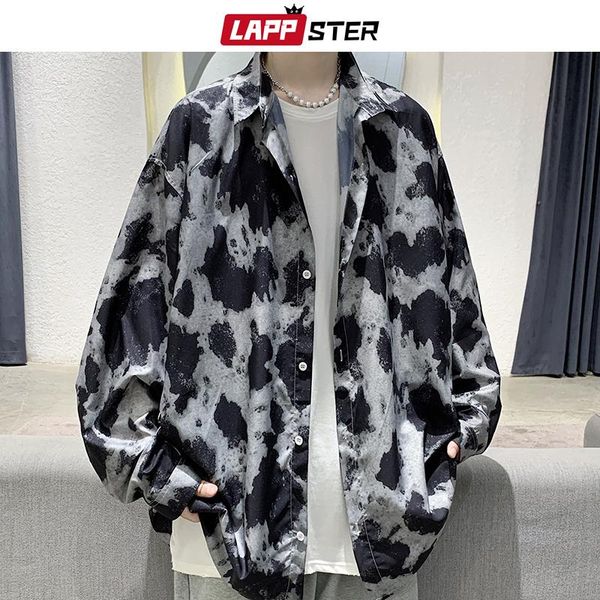 men's casual shirts lappster men harajuku causal tie dye 2021 mens vintage korean fashion japanese male streetwear hawaii y2k, White;black
men's casual shirts lappster men harajuku causal tie dye 2021 mens vintage korean fashion japanese male streetwear hawaii y2k, White;black